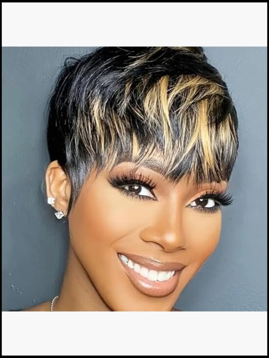Short Pixie Cut Wig Human Hair Glueless Natural Daily Wear Brazilian Virgin Hair